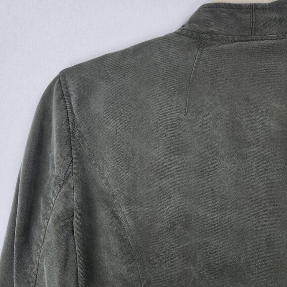 Babaton Jacket Womens 8 Green Aritzia Moto Full Zip Lightweight Casual Classic - Picture 14 of 14